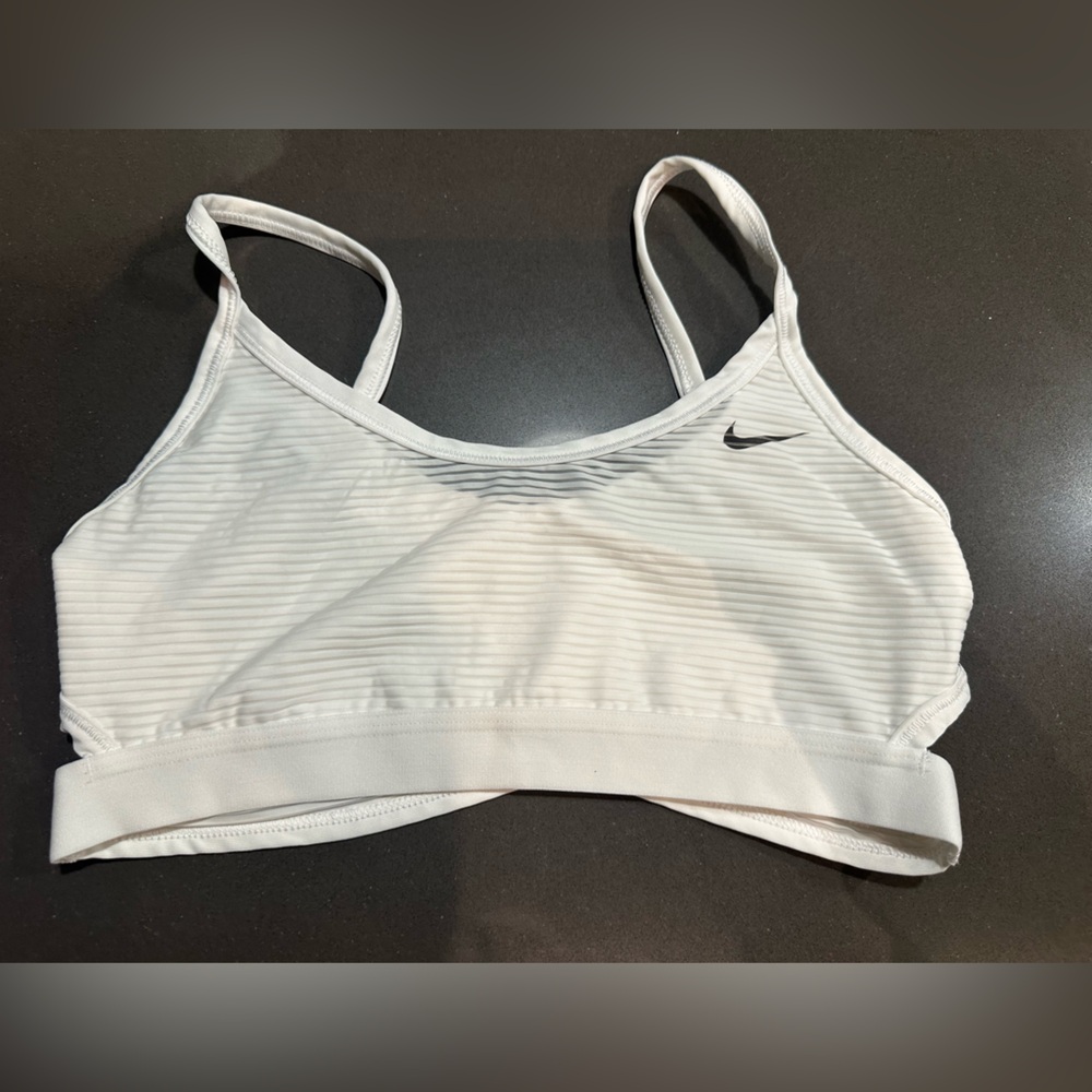 White Nike sports bra size medium